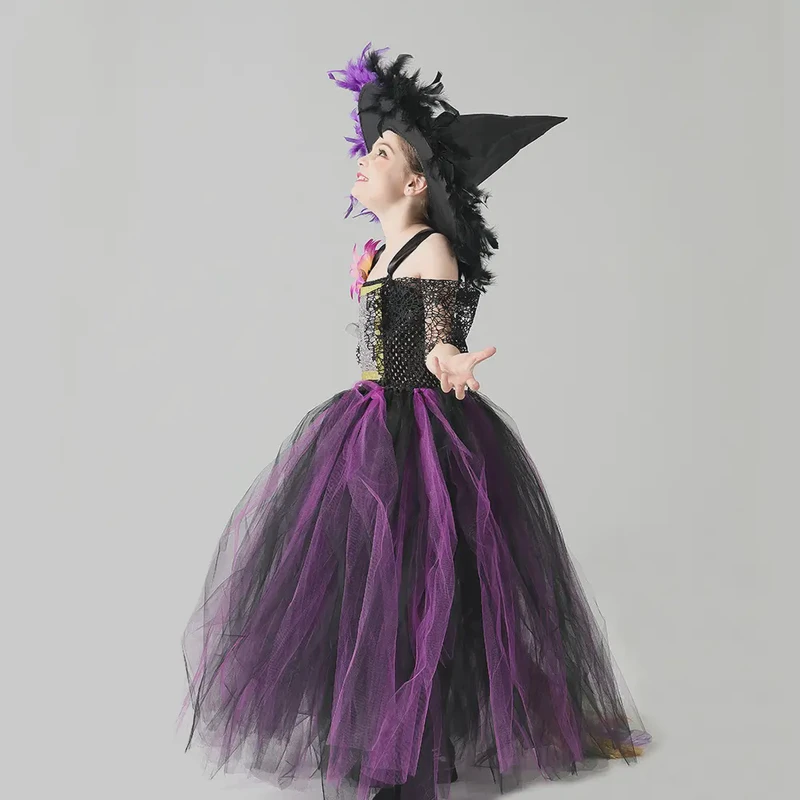 Halloween Children's Stage Performance Witch Dress (1)