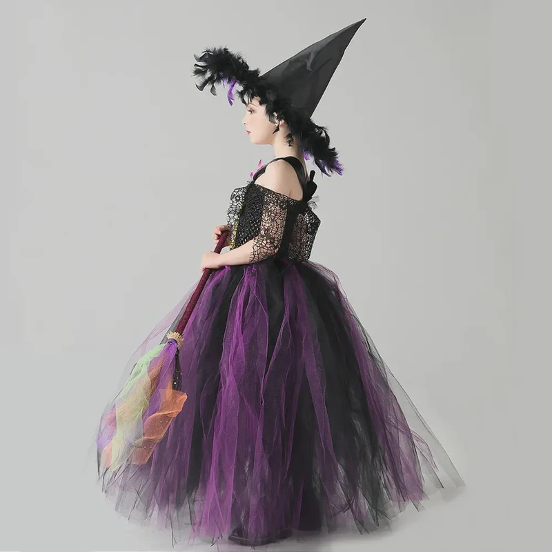 Halloween Children's Stage Performance Witch Dress(11)