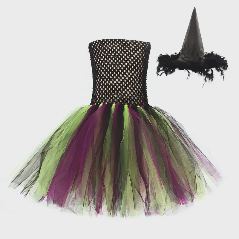 Purple Tulle Puffy Skirt Witch Costume (14)