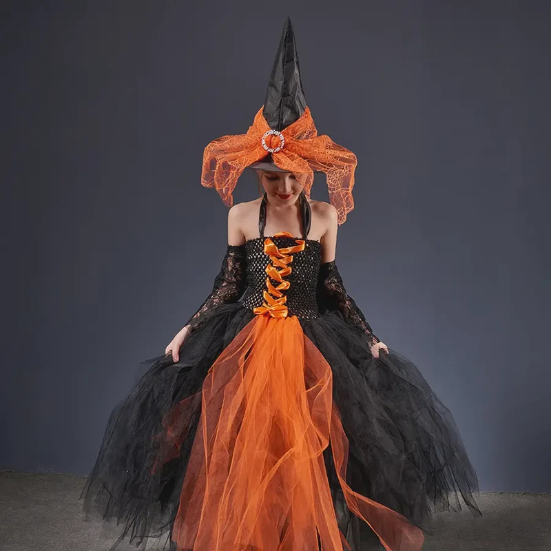 Children's Costume Party Witch Costume Set (1)