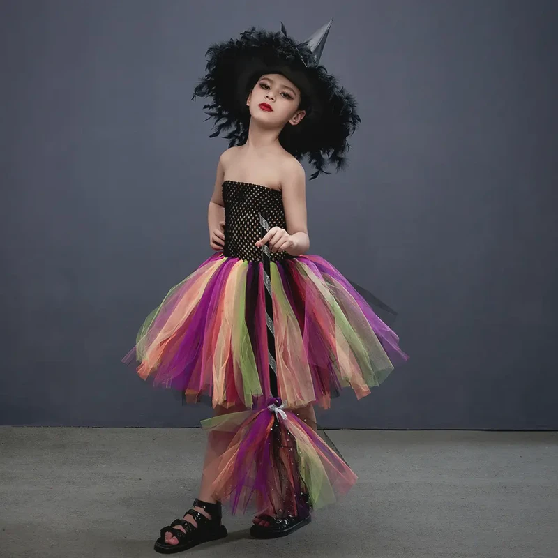 Purple Tulle Puffy Skirt Witch Costume (7)
