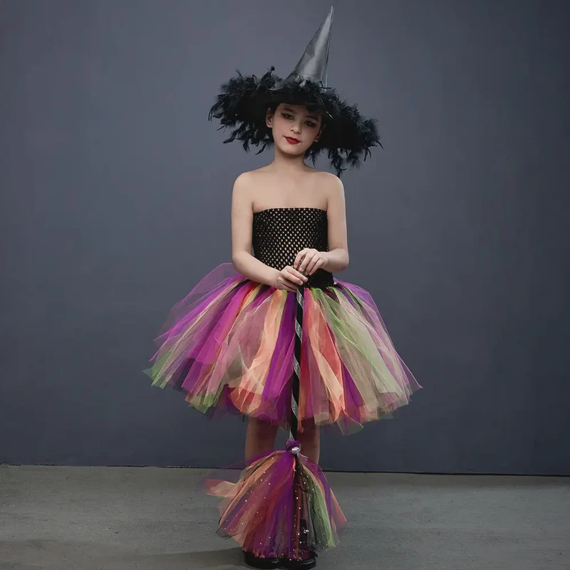 Purple Tulle Puffy Skirt Witch Costume (6)
