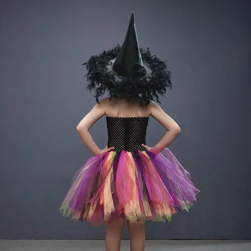 Purple Tulle Puffy Skirt Witch Costume (10)