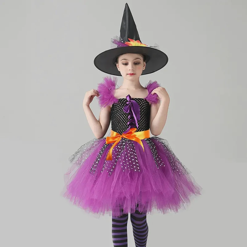 Children's Lace-Sleeved Witch Costume(14)