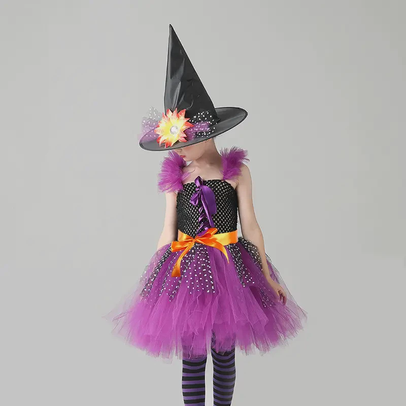Children's Lace-Sleeved Witch Costume(11)