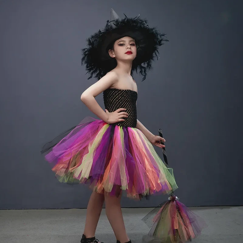 Purple Tulle Puffy Skirt Witch Costume (8)