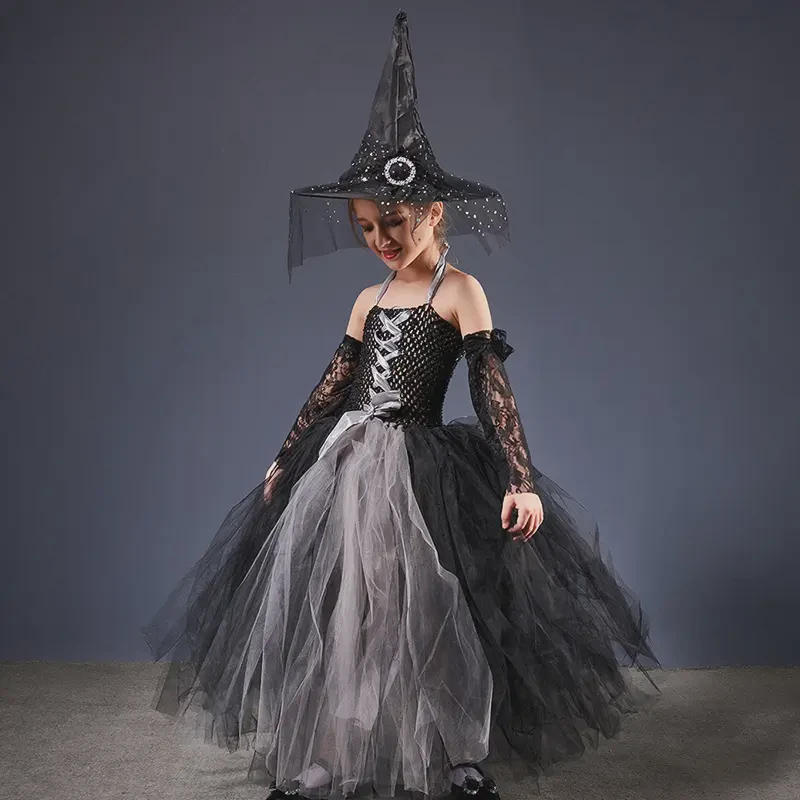 Children's Costume Party Witch Costume Set (9)