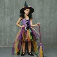 Rainbow Witch Tutu Costume For Kids
