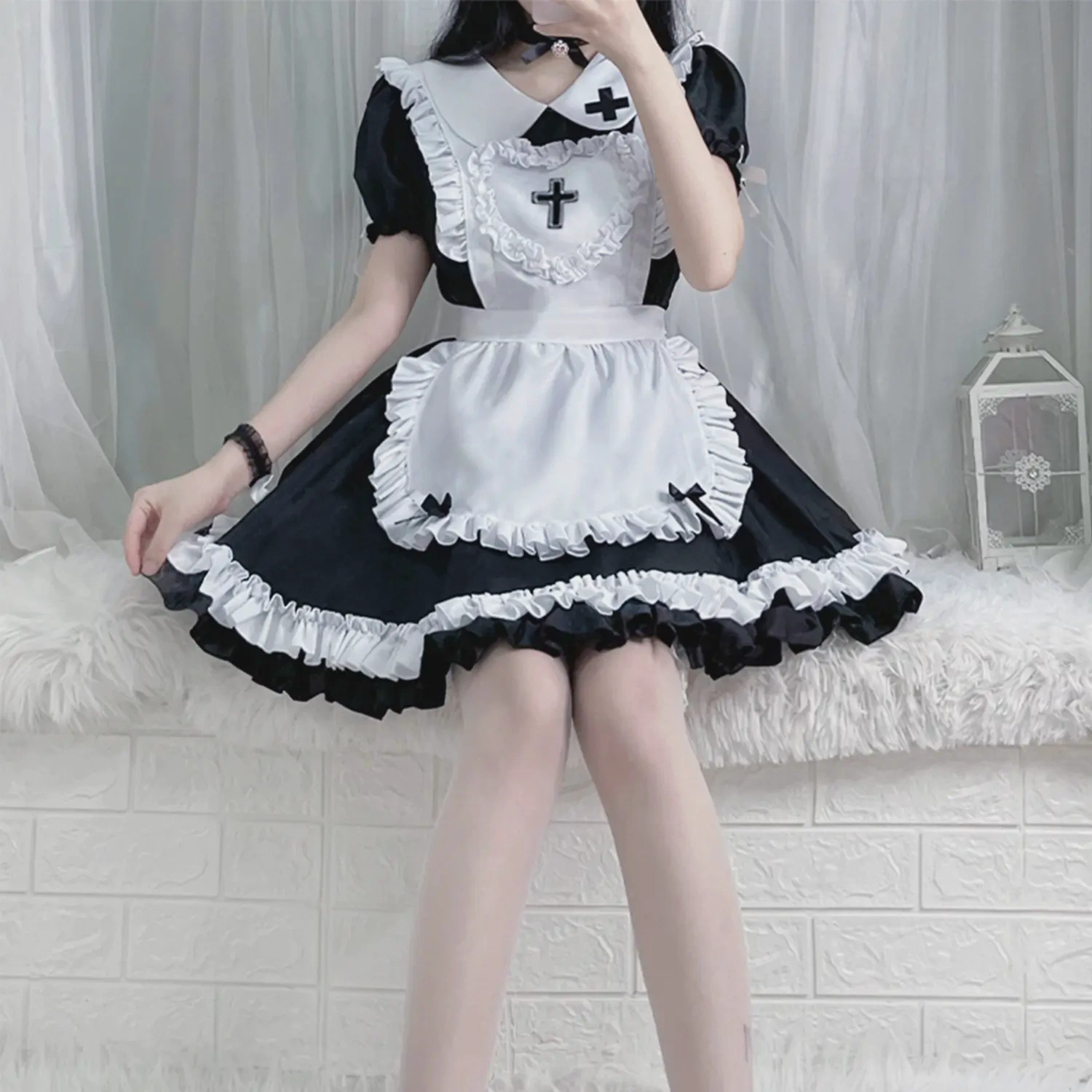 anime character red cross maid costume15
