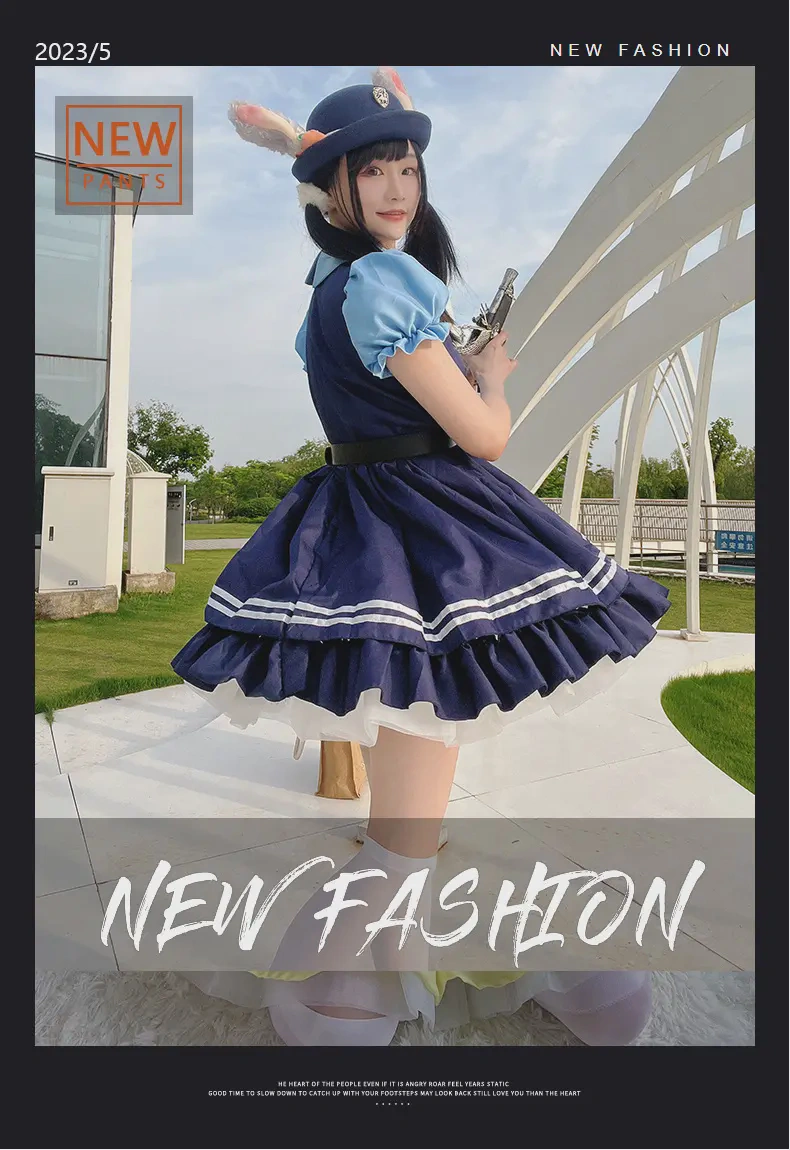 anime rabbit ear overall dress5