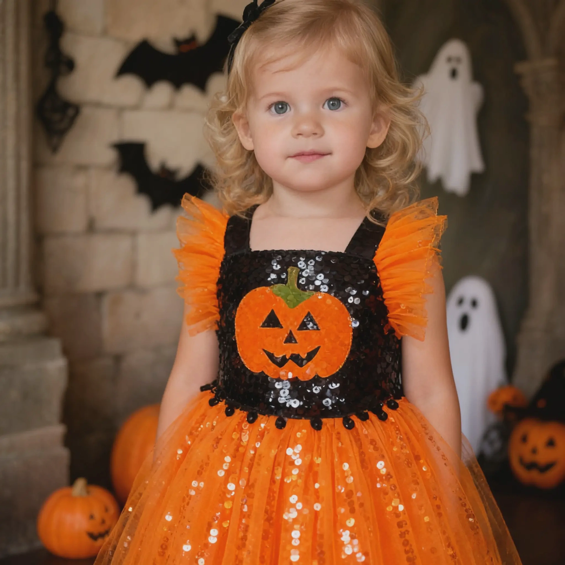 Kid's Pumpkin Dress5