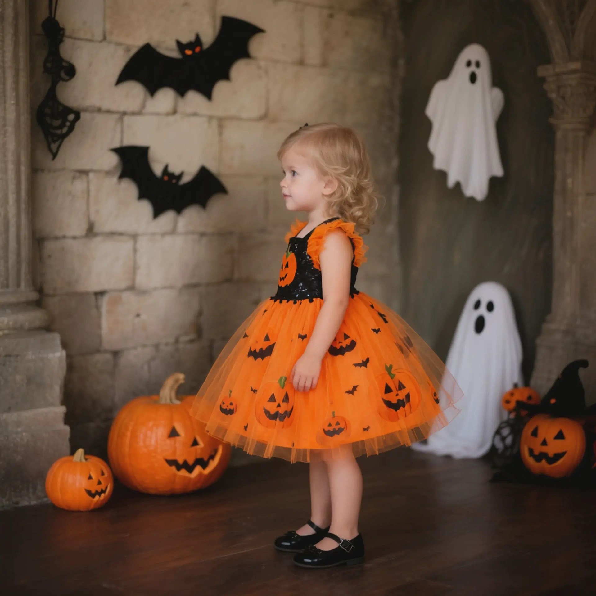 Kid's Pumpkin Dress6