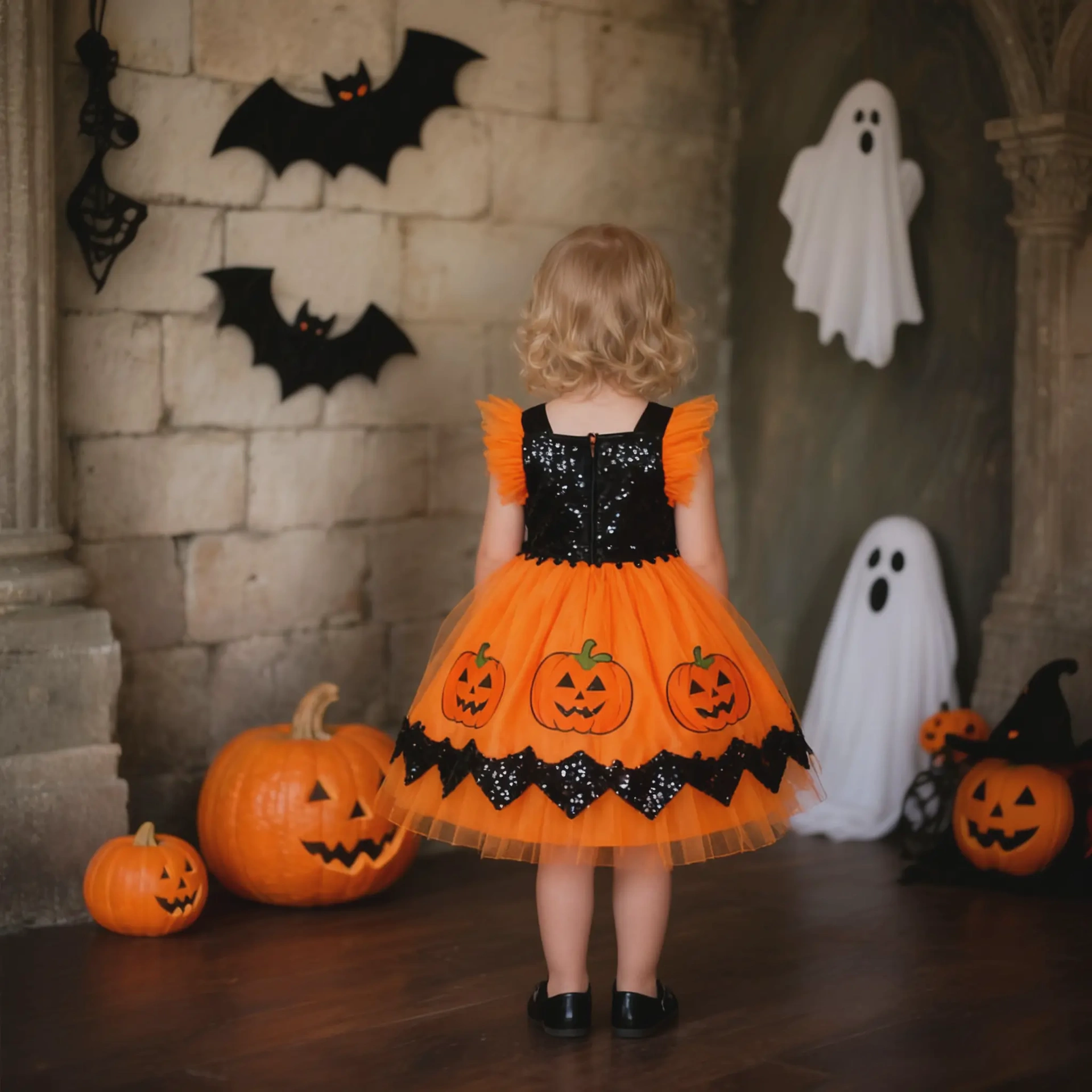 Kid's Pumpkin Dress4
