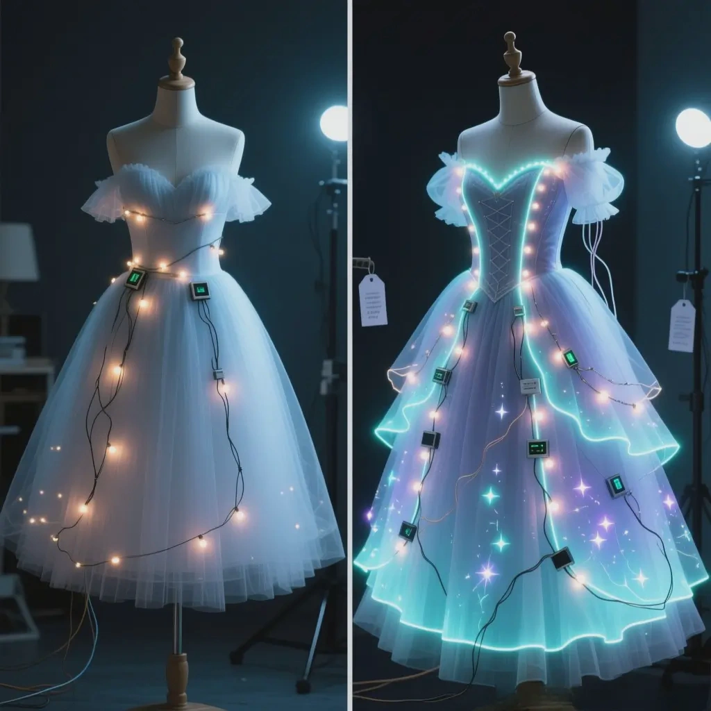 glowing princess dress lighting