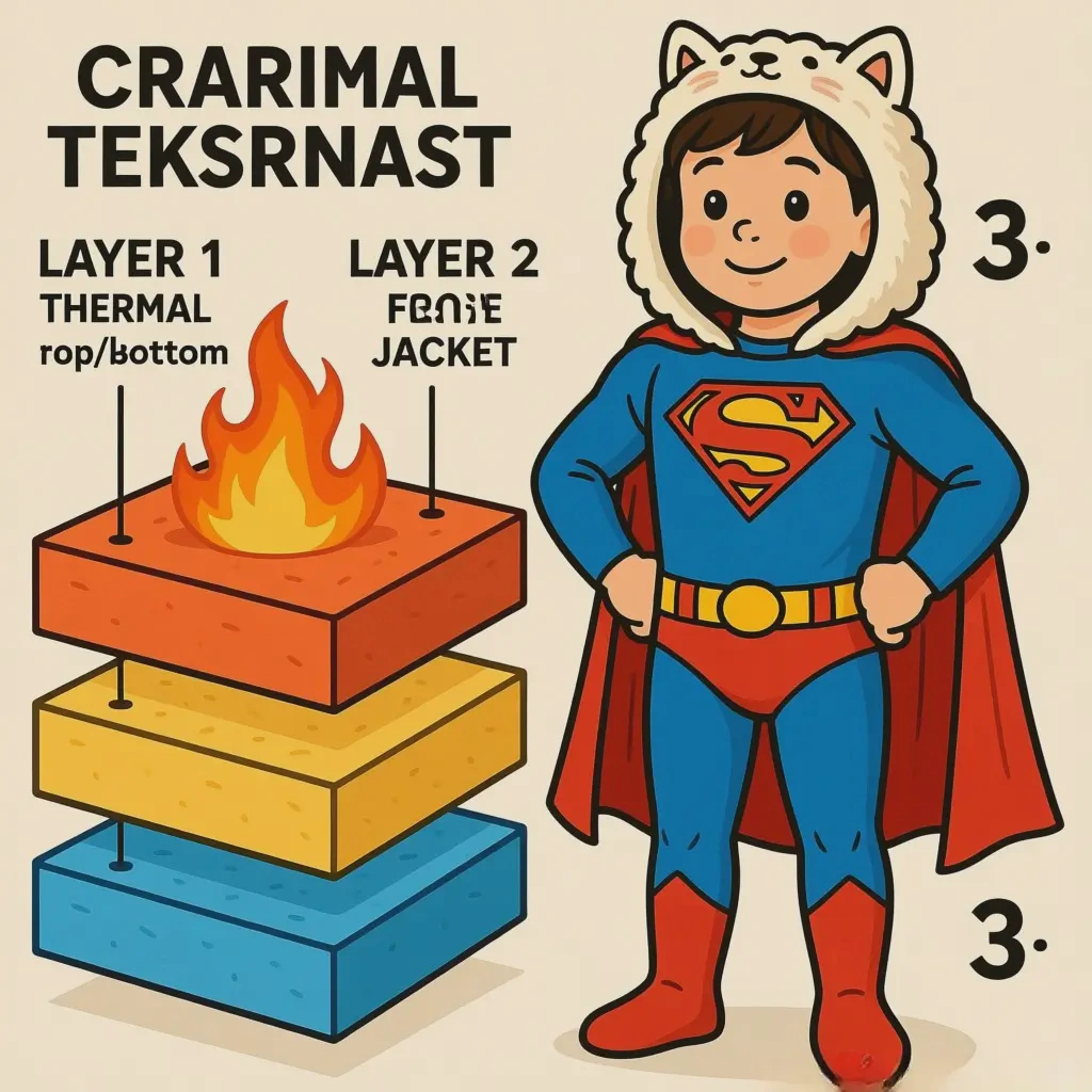 Infographic explaining the three-part layering system for Halloween costumes