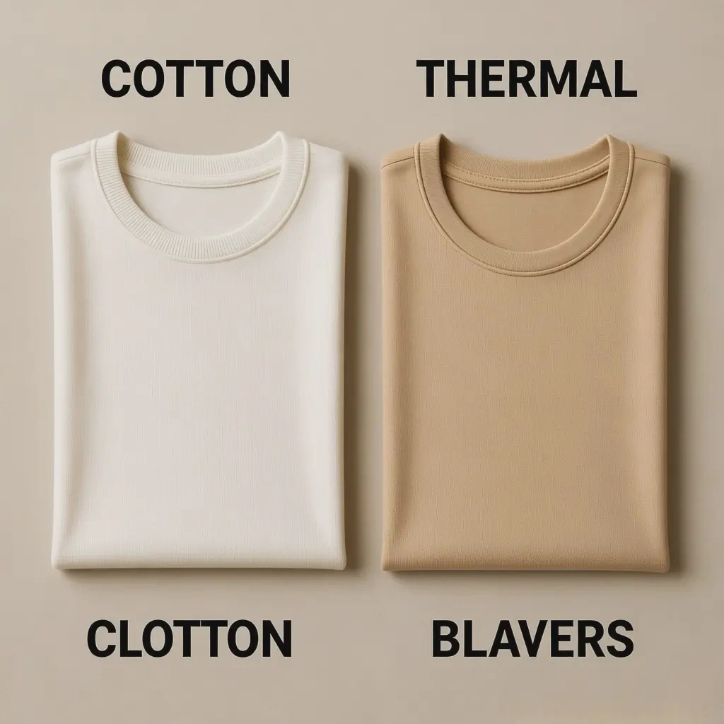 Comparison between cotton clothing and thermal base layers for wearing under costumes.