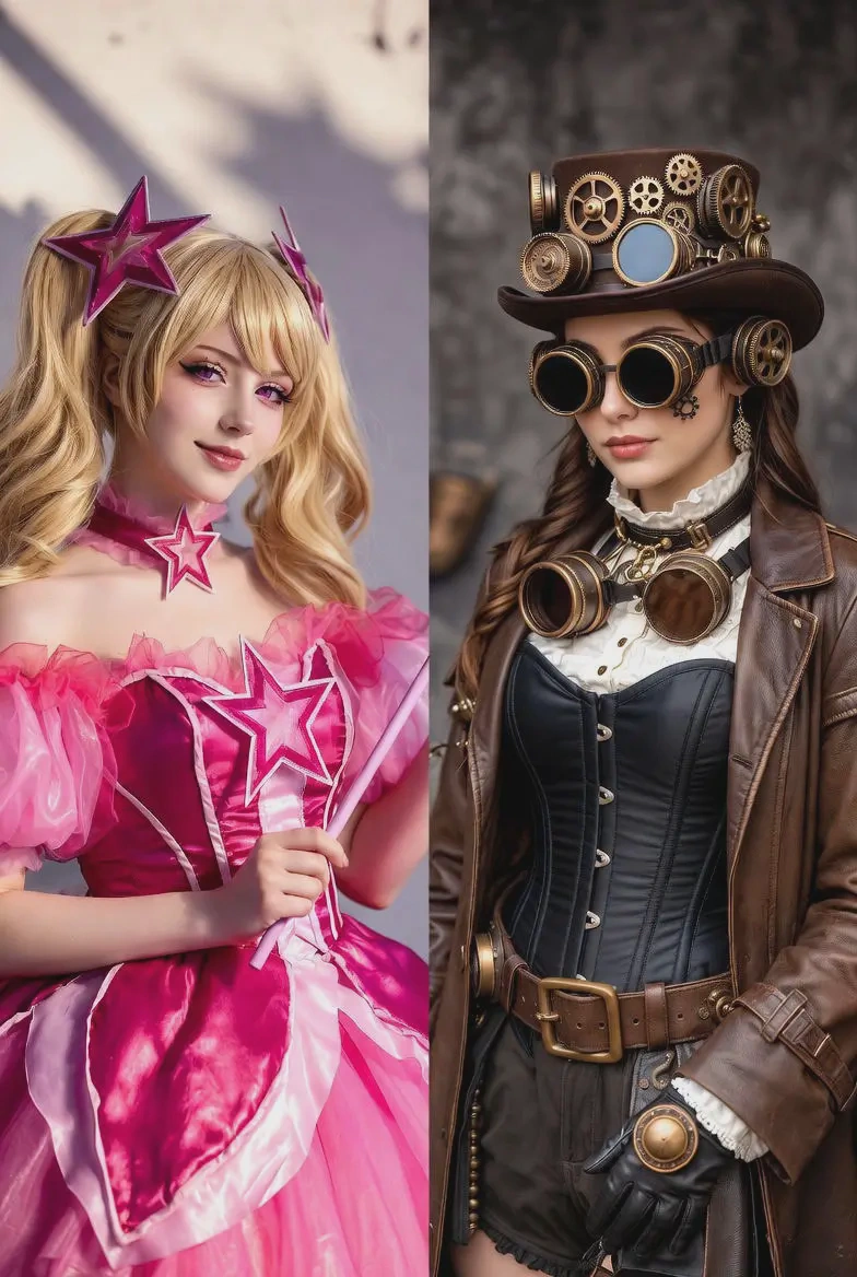 anime cosplay vs steampunk