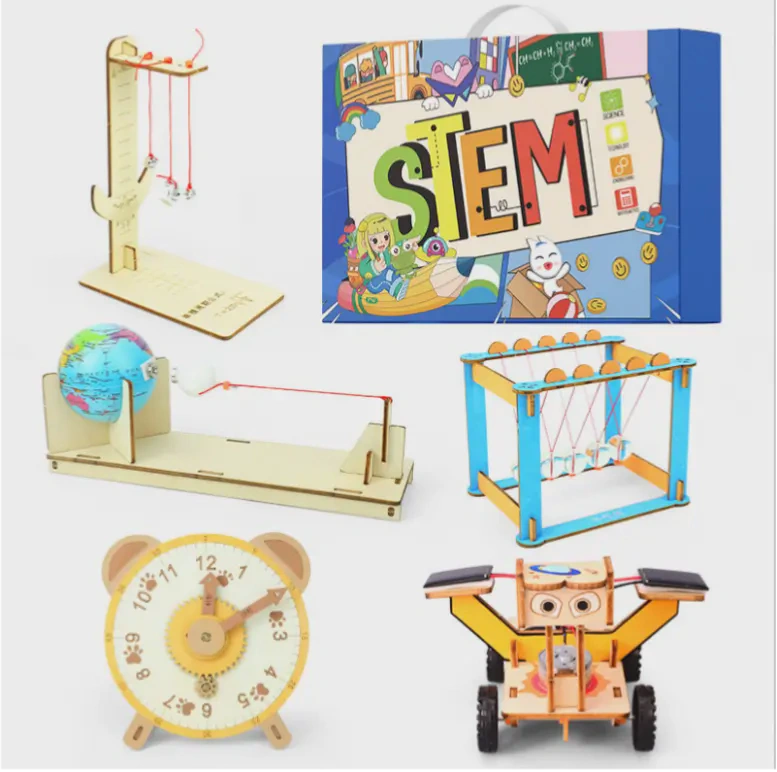 Colorful wooden animal stacker game for fine motor skills development