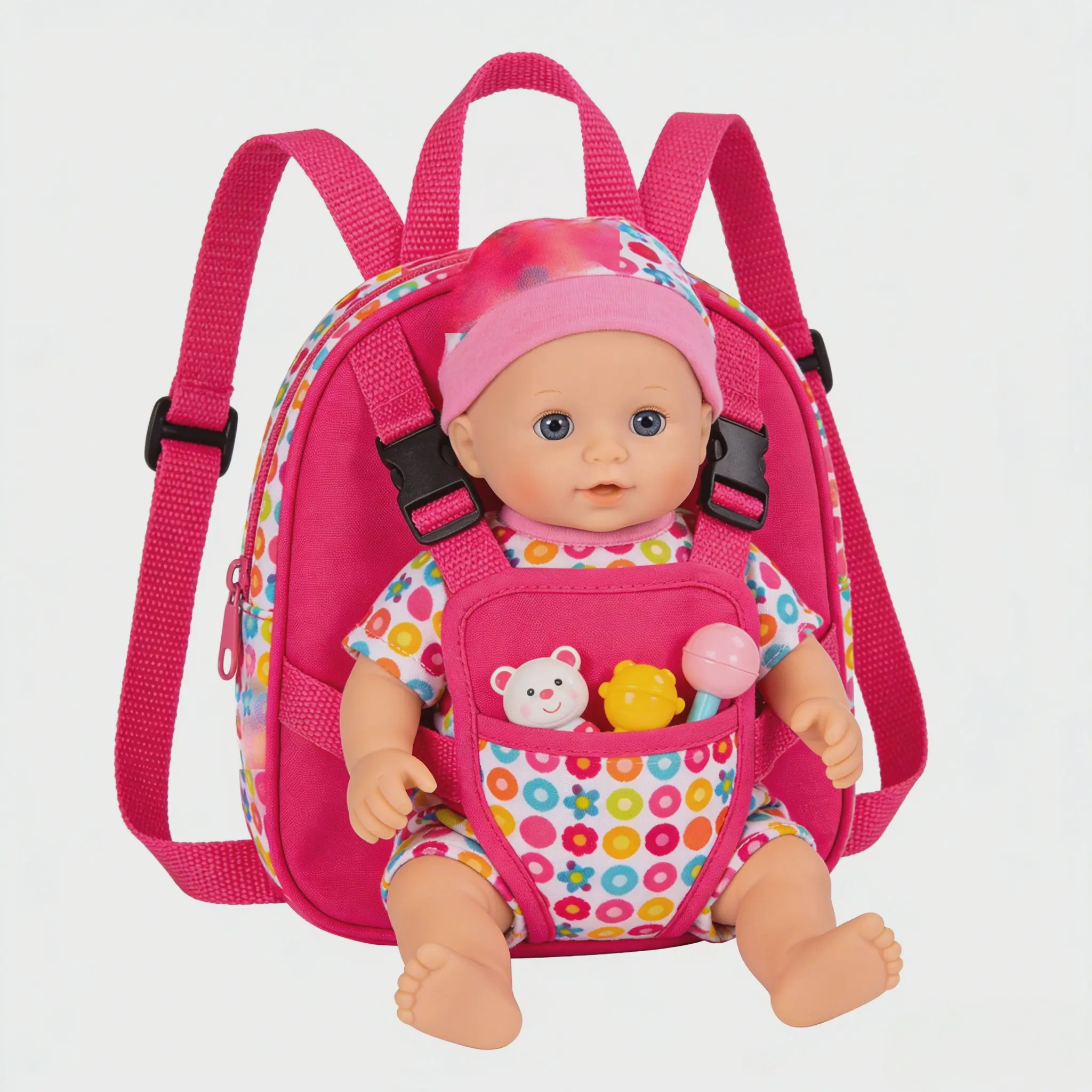 Doll carrier backpack for toddler role play toys