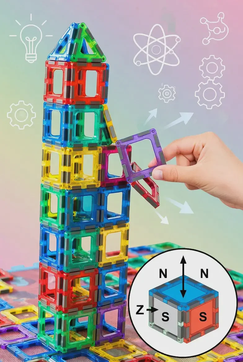 kids magnetic building toys disassembly