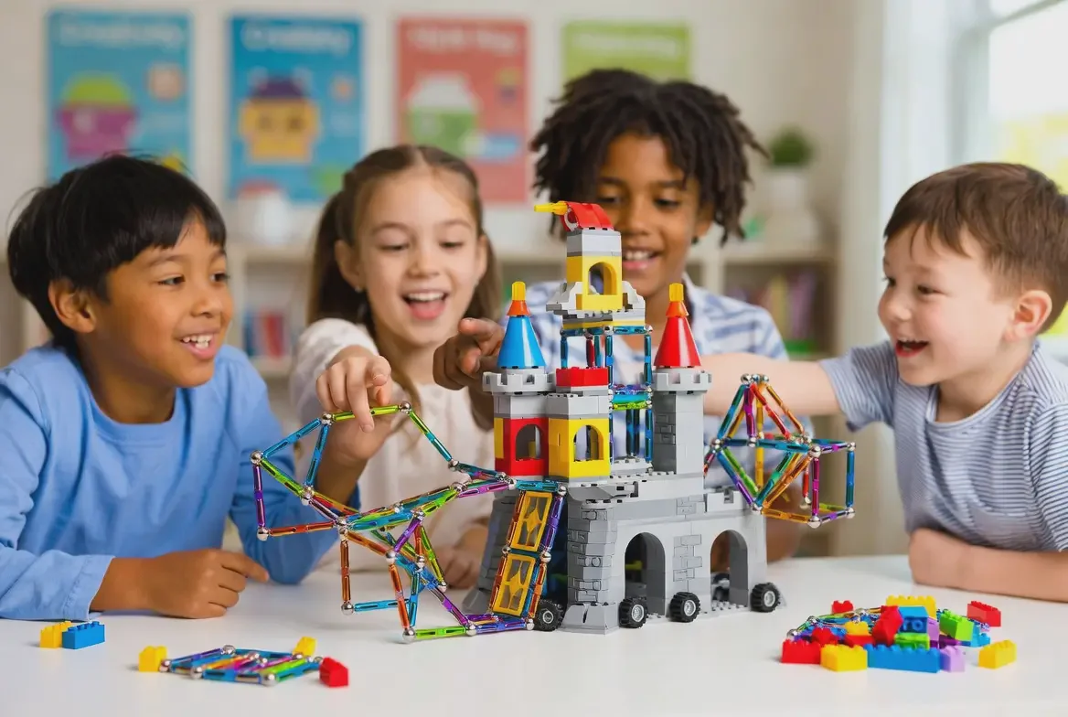 magnetic sticks LEGO hybrid