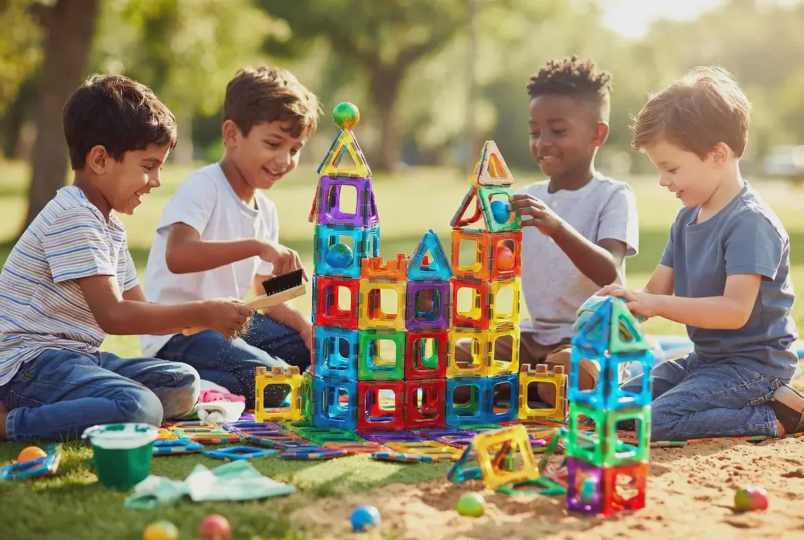 magnetic sticks sand grass