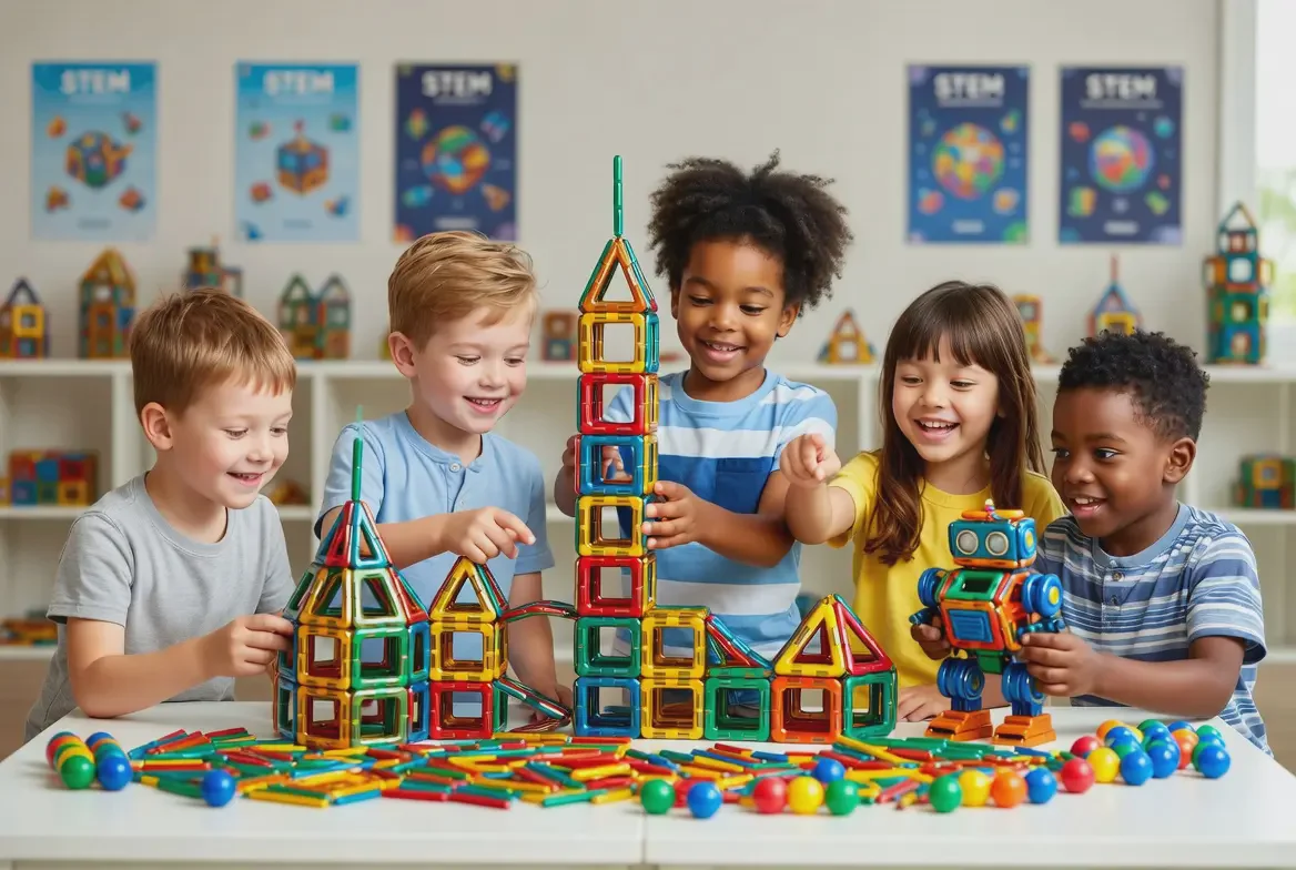 3d magnetic building blocks stem