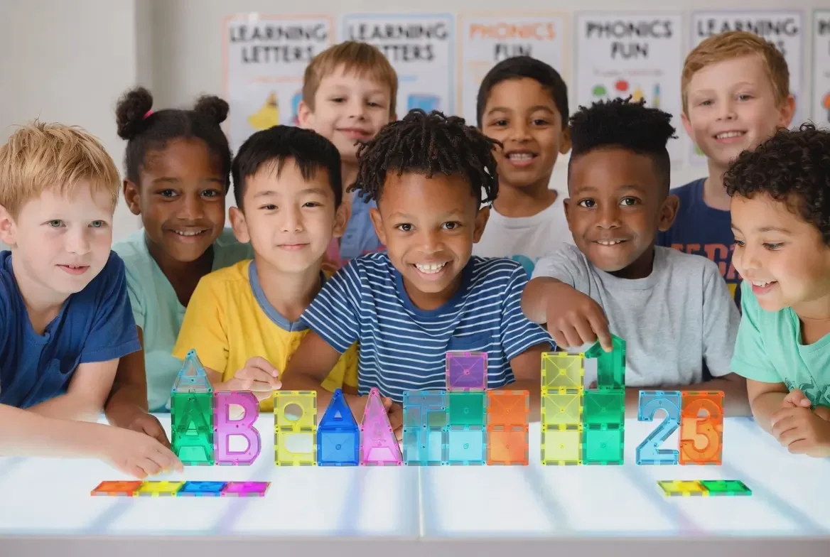 magnetic bricks literacy toys