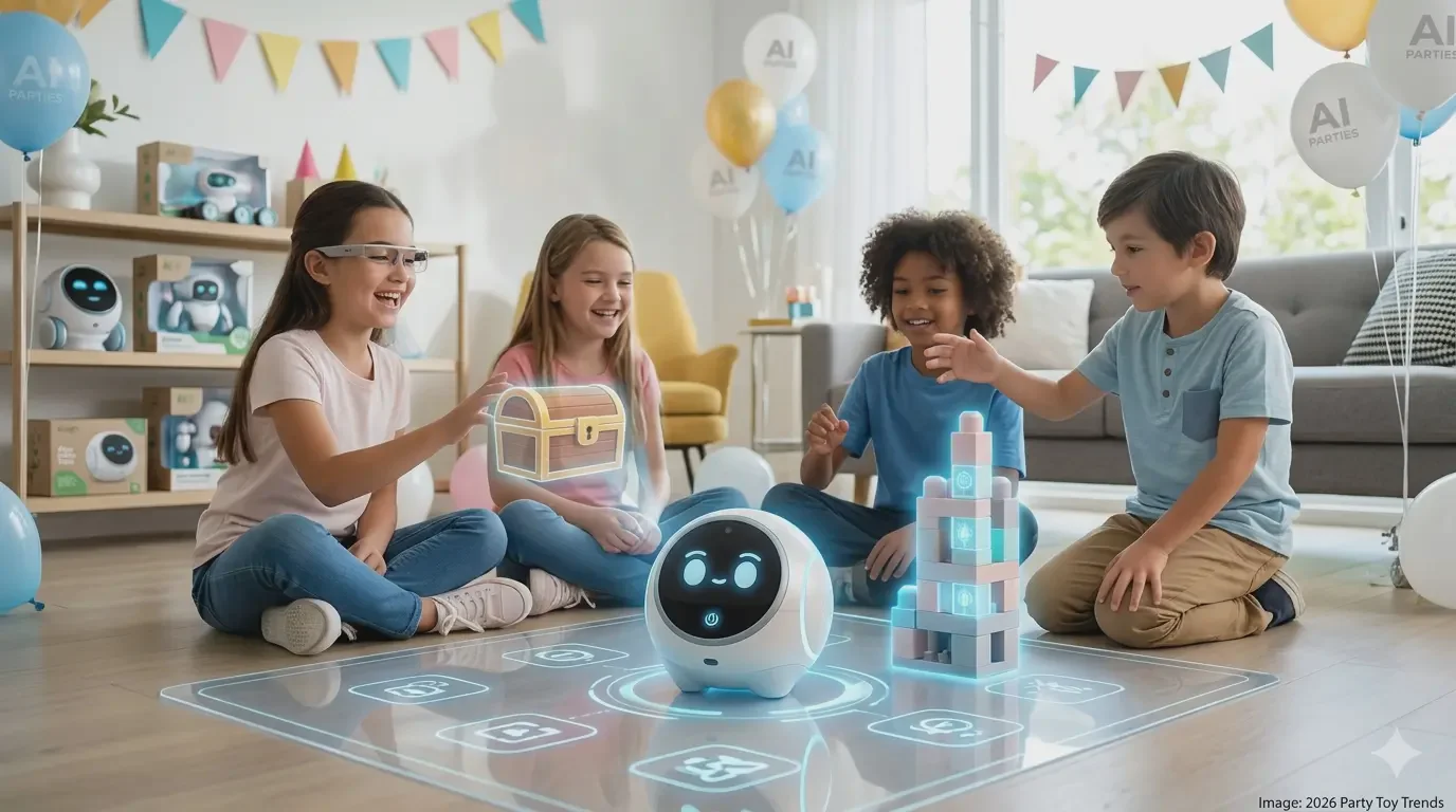 AI interactive toys and AR smart party toys for kids birthday party 2026 trends