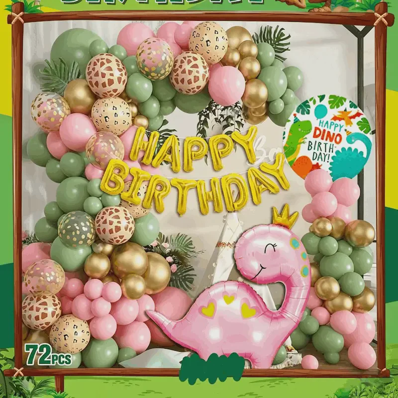 Dinosaur Theme Birthday Balloon Set