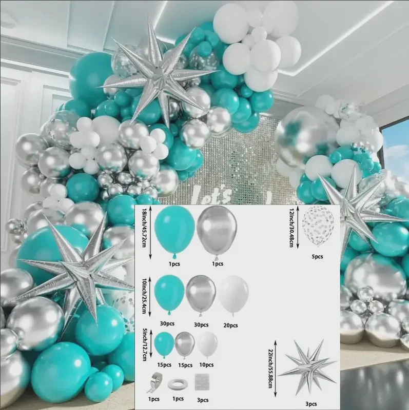 White Gold Party Backdrop Decoration