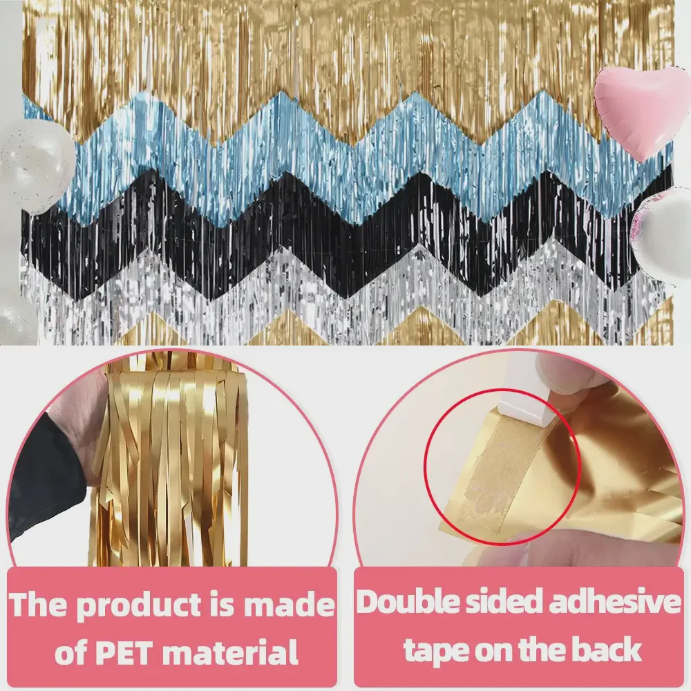 Multi-Color Chevron Tinsel Ornament