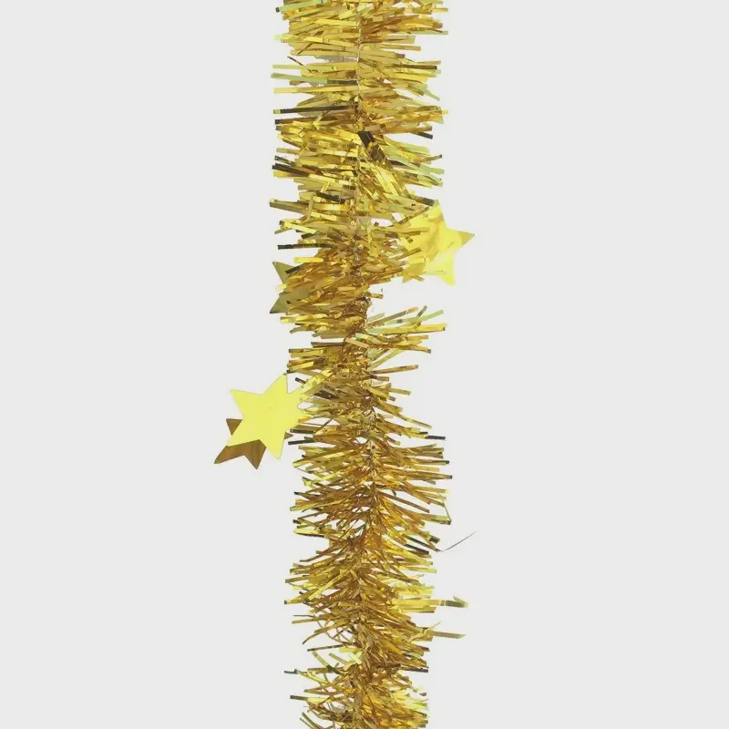 Colorful Five-Point Star Decoration – 2M Star Tinsel Garland Christmas Party Fringe Hanging Supplies