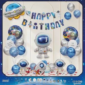 Kids Birthday Foil Balloon Set – Cartoon Theme Scene Decoration Backdrop for Boys Girls Party
