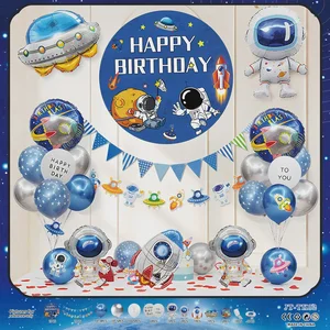 Space Balloon Set – Boys Astronaut Theme Birthday Party Scene Decoration