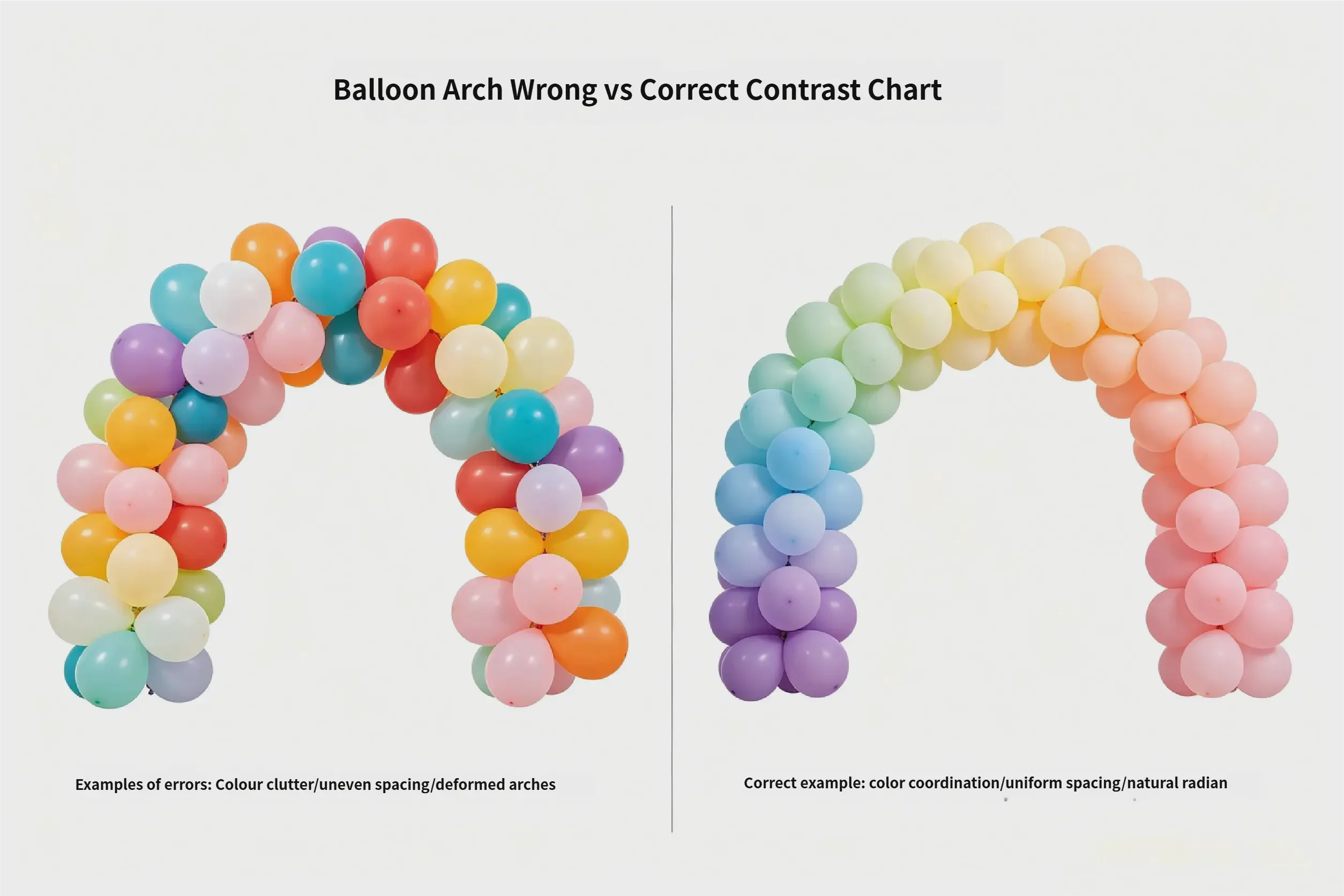 Balloon Arch Wrong vs