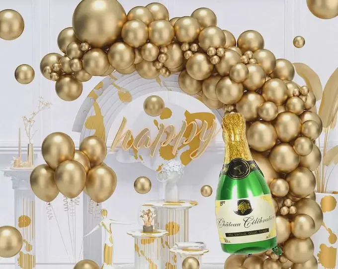 Champagne Wall + Balloon Garland Combo Champagne Wall + Balloon Garland Combo