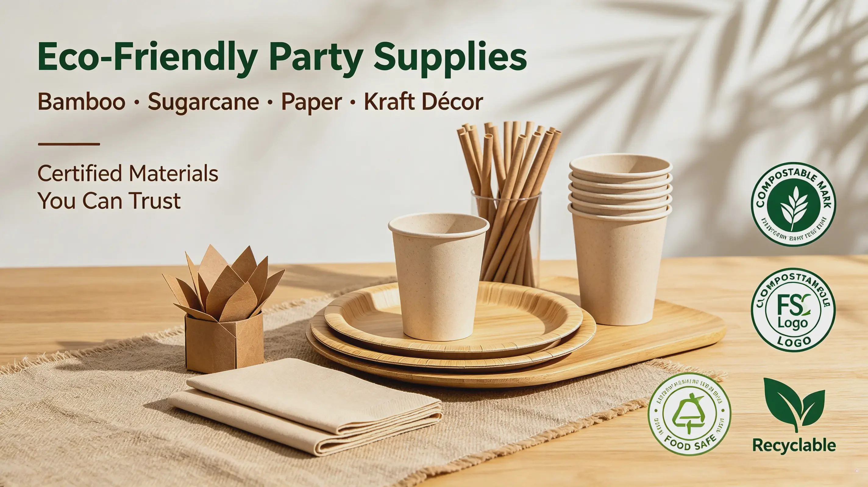 eco-friendly party supplies wholesale